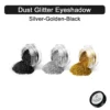 3 Pcs Silver Black and Golden Color Dust Glitter Powder Eyeshadow Makeup Palette