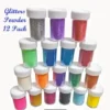 12 Pieces Craft Glitter Set, 12 Colors Holographic Wise Glitter Glitter Crafts,