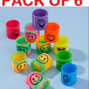 Pack Of 6 Magic Slinky Spring Finger Size Fidget Toy Stress Releasing toy For Kids And Adults