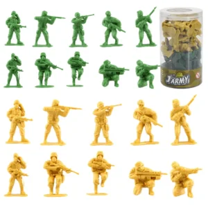 12 Pcs - Mini Army Soldier Toy Set - Military Force Action Figure Toys For Kids Boys and Girls
