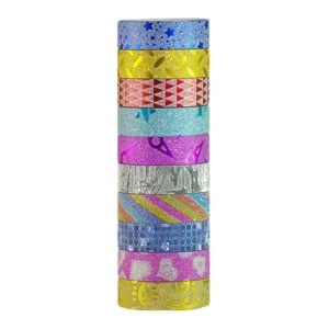 Pack Of 10 Stylish Tape Fancy - Decorative Washi Tape - Multicolor