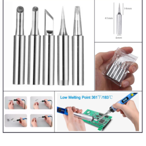 5 in 1 Soldering Iron Bit Set 900m silver