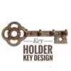 Key Holder - Wall Key Hanger Holder - Holder for Hanging Keys & Key Chains (Key Shape )