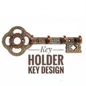 Key Holder - Wall Key Hanger Holder - Holder for Hanging Keys & Key Chains (Key Shape )