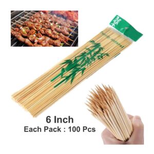 Product Detail of Wooden Bamboo Sticks Best for B.B Q & Shashlik are as follows: Premium Quality Product Easy to Use Best for Barbecue, Shashlik, or any other stick food, Wood Material