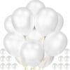 Pack of 25 High Quality Latex Shiny Balloons for Happy Birthday white colour