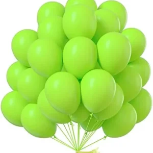 Pack of 25 High Quality Latex Shiny Balloons for Happy Birthday green colour
