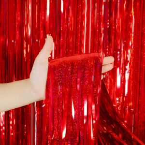 Back Drop Foil Curtains Premium Quality (2 Feet Width and 4.5 Feet Height) for Birthdays, Parties, Anniversaries, Weddings and Functions Decoration, Wall Decoration Tinsel Foil Fringe Curtains in All Colors