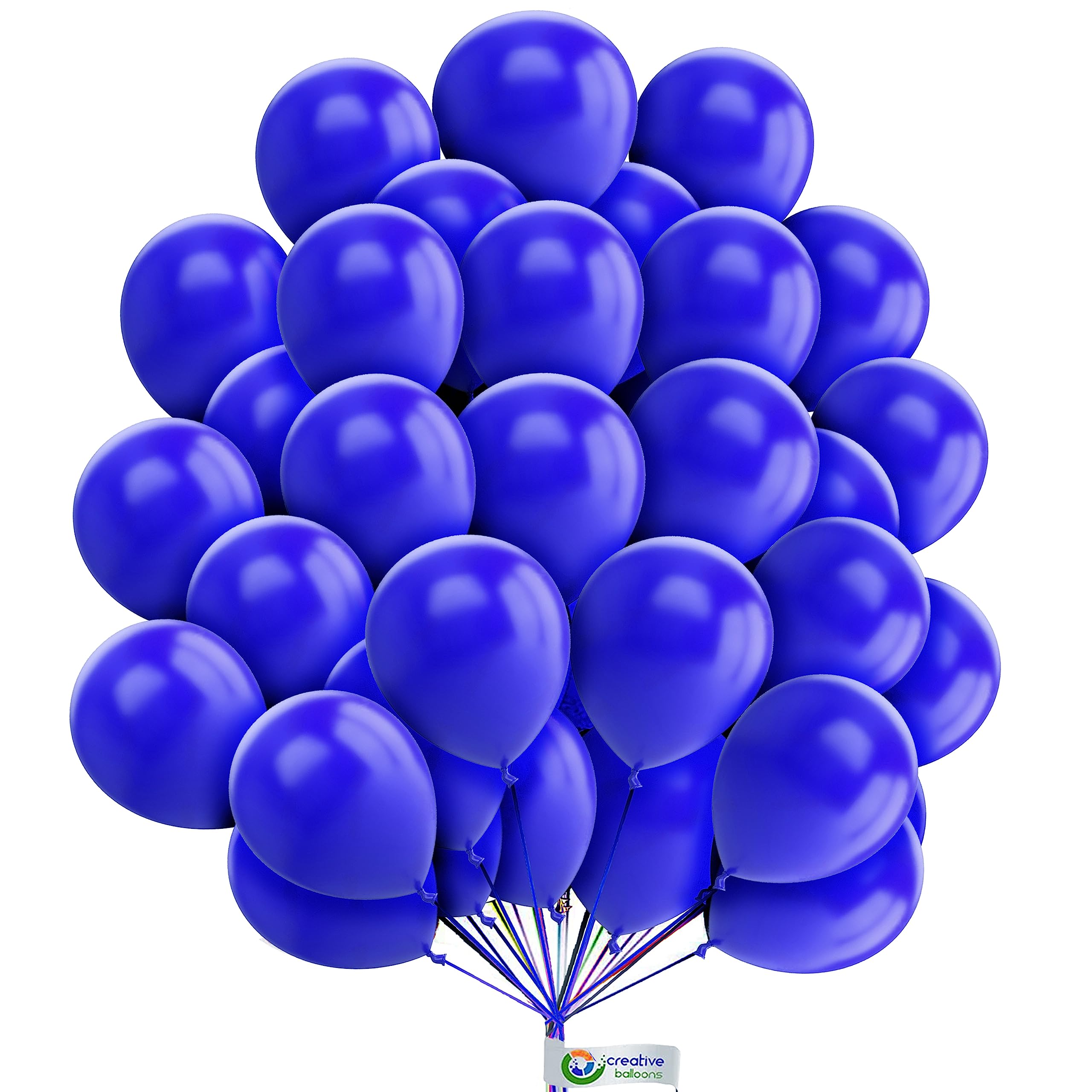 Pack of 25 High Quality Latex Shiny Balloons for Happy Birthday blue colour
