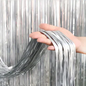 A foil curtain is a decorative accessory made of thin metallic sheets. The sheets hang vertically from a rod or string, creating a shimmering effect. Size: 2 X 4.5 Feet. Color: Golden, Black, Purple, Blue, Green, Red, Silver, Rose Gold, Pink. Quality: Best (No Compromise on Quality). Perfect as a Party Backdrop for Birthday, Wedding, Baby Showers, Graduations, Halloween, Christmas, New Year Eve and more. Easy to Use, Durable and Reusable.