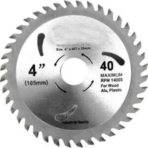 Package Contents: 1-Piece saw blade-4inch Extra long cutting life sharp and smooth cutting Suitable for cutting all types of wood, plywood, veneer, particle board, fiber board, block board, etc