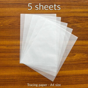 Tracing Paper for drawing. A4 size tracing paper sheets for art projects pack of 5