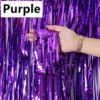 A foil curtain is a decorative accessory made of thin metallic sheets. The sheets hang vertically from a rod or string, creating a shimmering effect. Size: 2 X 4.5 Feet. Color: Golden, Black, Purple, Blue, Green, Red, Silver, Rose Gold, Pink. Quality: Best (No Compromise on Quality). Perfect as a Party Backdrop for Birthday, Wedding, Baby Showers, Graduations, Halloween, Christmas, New Year Eve and more. Easy to Use, Durable and Reusable.