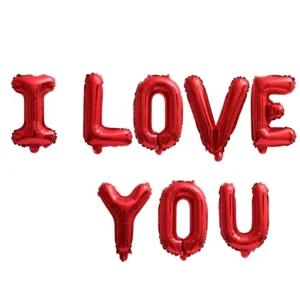 I LOVE YOU Foil Balloons Decoration set, HAPPY ANNIVERSARY Decoration set,